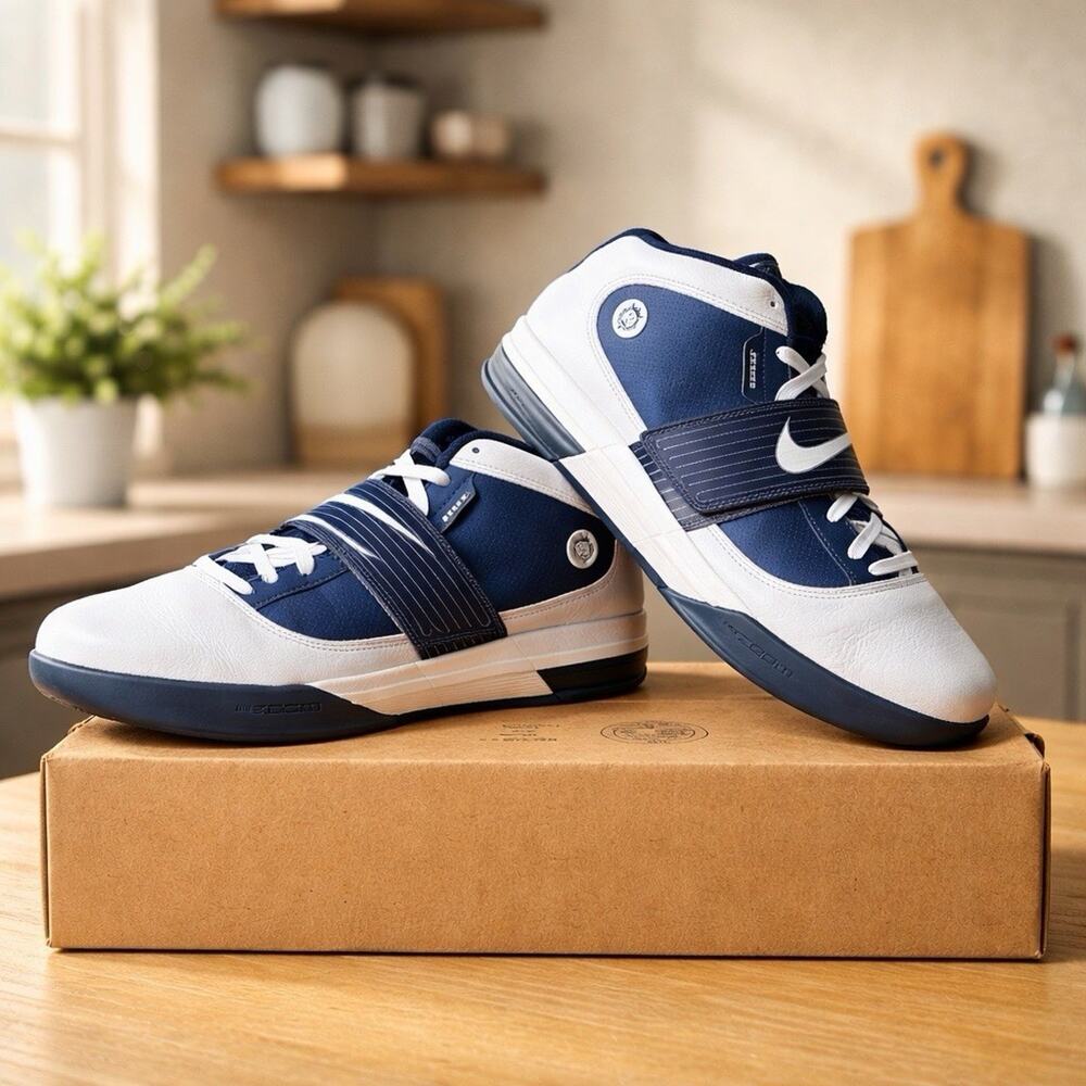 Size 13- Nike LeBron Zoom Soldier 4 TB Midnight Navy 407630-104 Pre Owned No Box